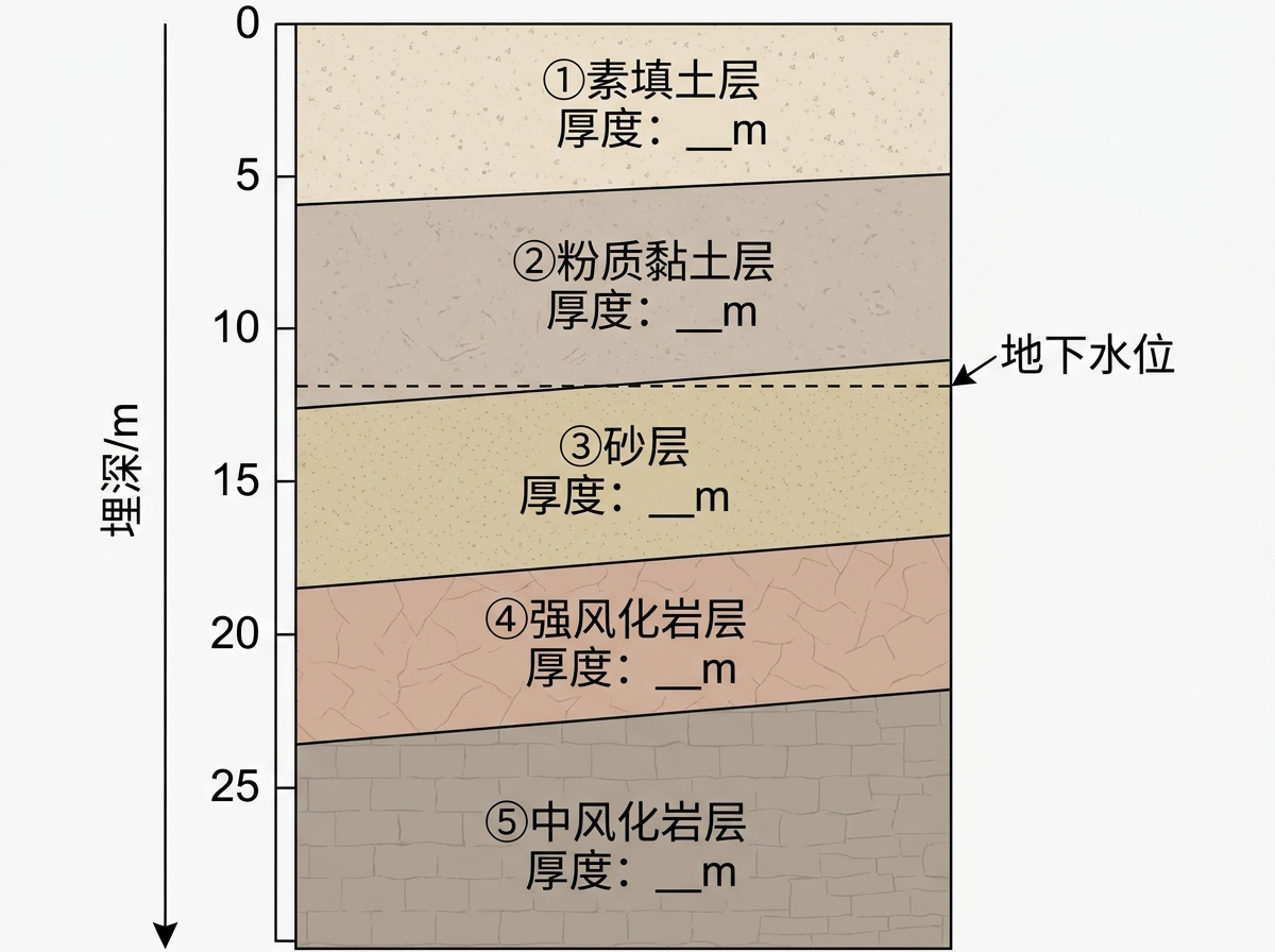地质剖面示意图
